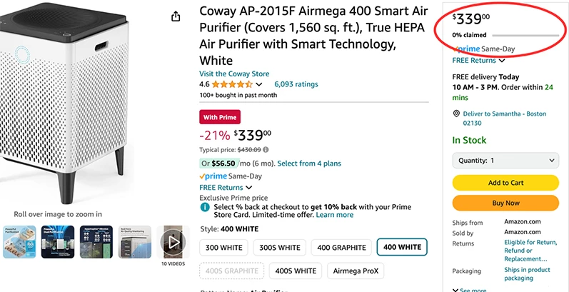 بررسی تخفیف‌های روزانه و لحظه‌ای آمازون