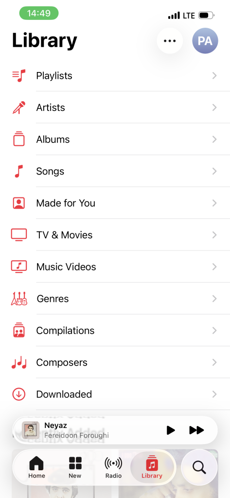 ساخت یک پلی‌لیست در اپل موزیک