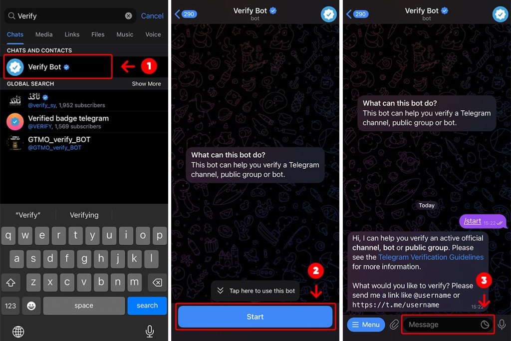 آموزش ثبت درخواست تیک آبی رسمی تلگرام