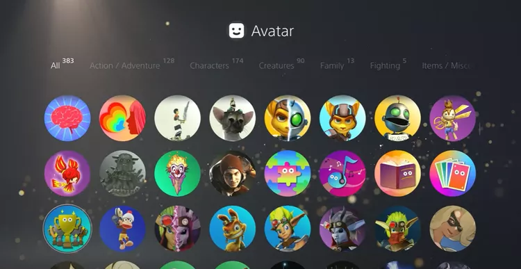 انتحاب اواتار برای پلی‌استیشن