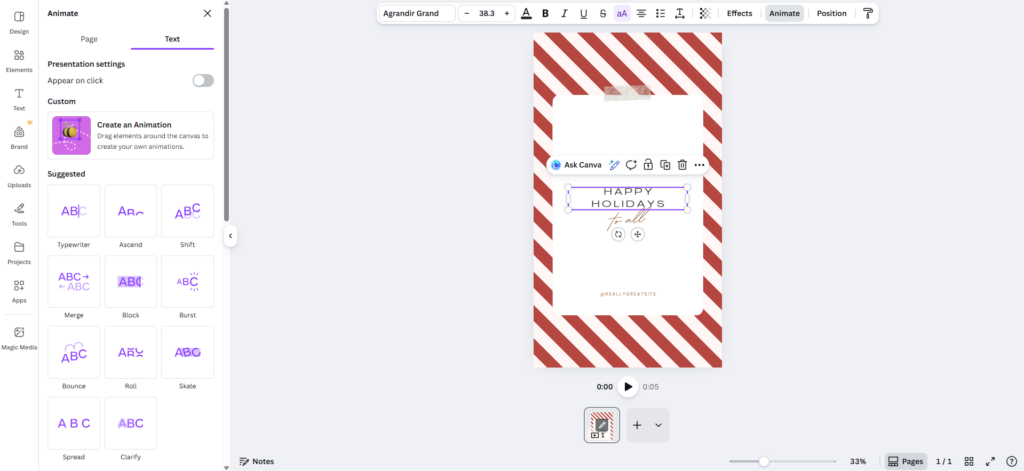 اعمال افکت‌های حرکتی با کانوا